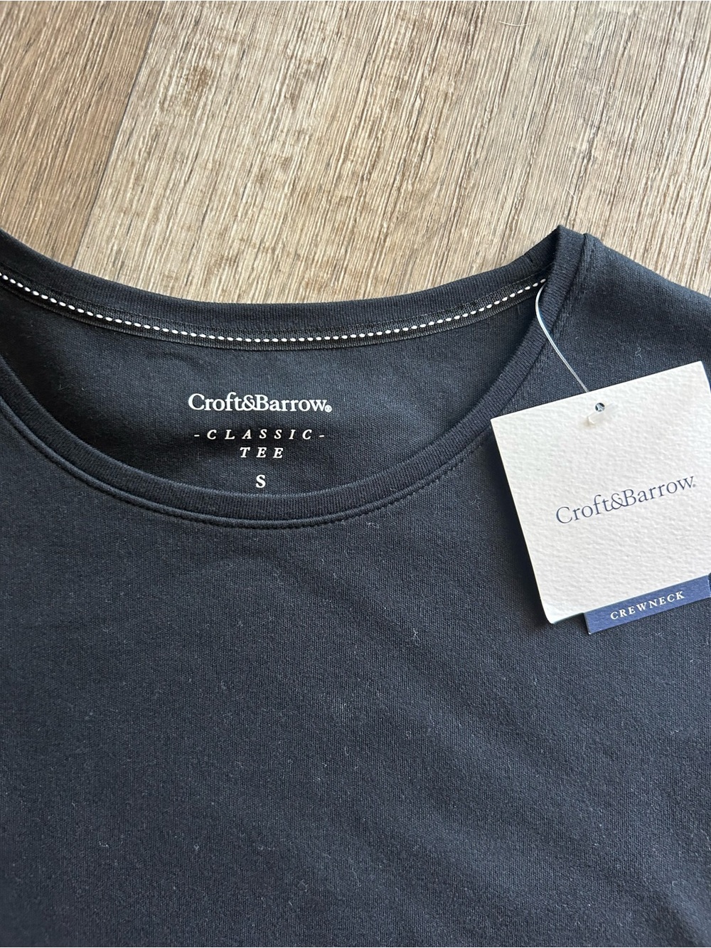 croft & barrow NWT Navy and Black Short Sleeve Crew Neck Tee Set - Picture 6 of 7